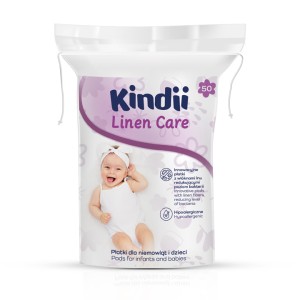 Kindii Linen Care Płatki Bawełniane dla Niemowląt i Dzieci 50 szt.