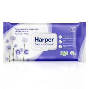Harper Care By Cleanic Chusteczki pielęgnacyjne do ciała dla dorosłych 60 szt.