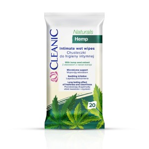 Cleanic Naturals Hemp Chusteczki do Higieny Intymnej 20 szt.